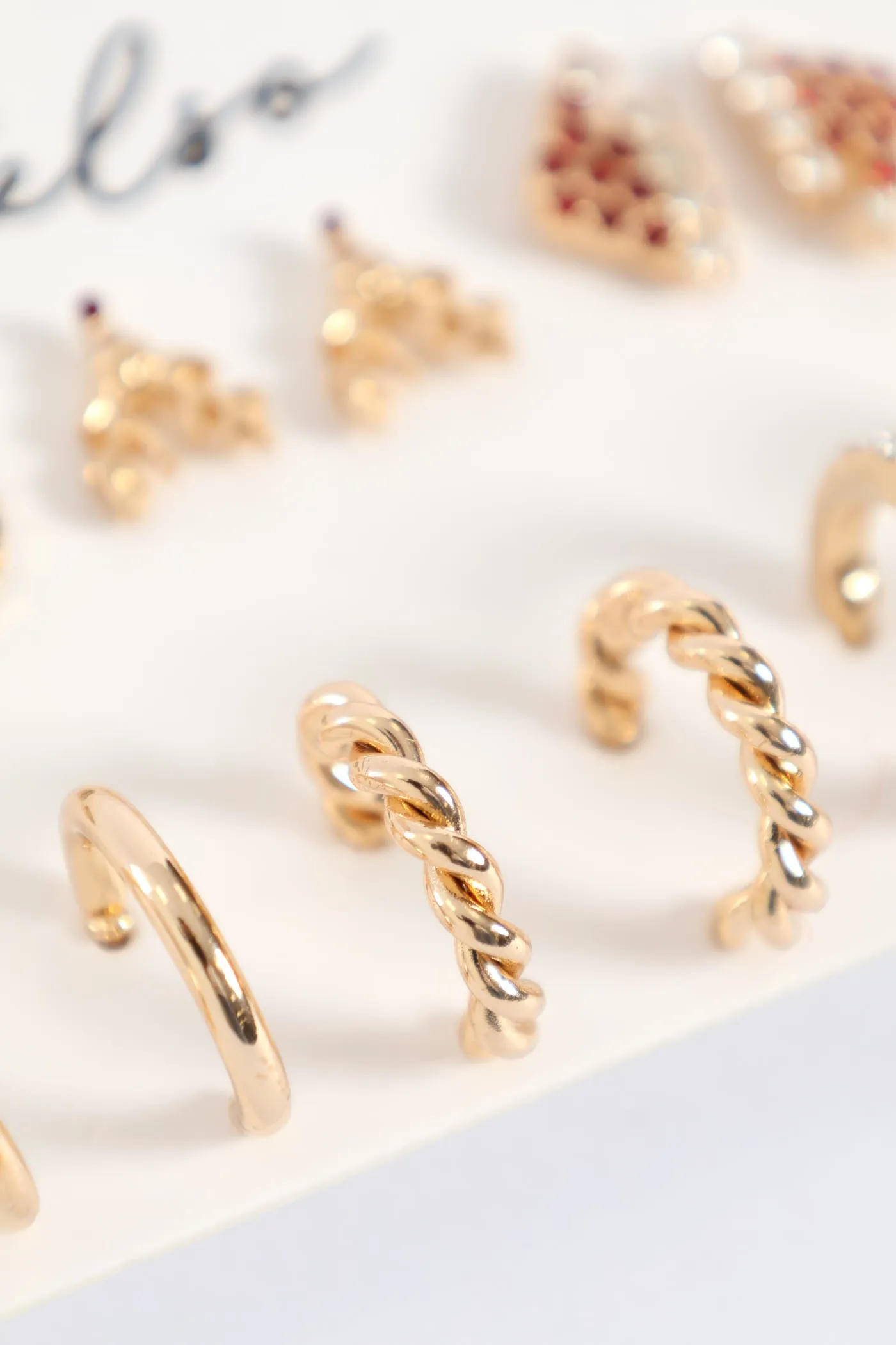 6 Pack Reindeer & Hoop Earrings - Gold sold by Edgars product image thumbnail 4