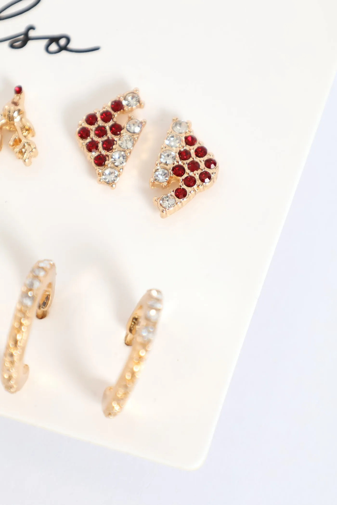 6 Pack Reindeer & Hoop Earrings - Gold sold by Edgars product image thumbnail 2