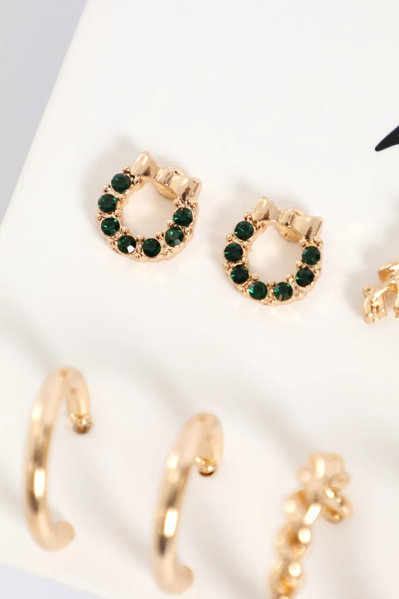 6 Pack Reindeer & Hoop Earrings - Gold sold by Edgars product image thumbnail 3