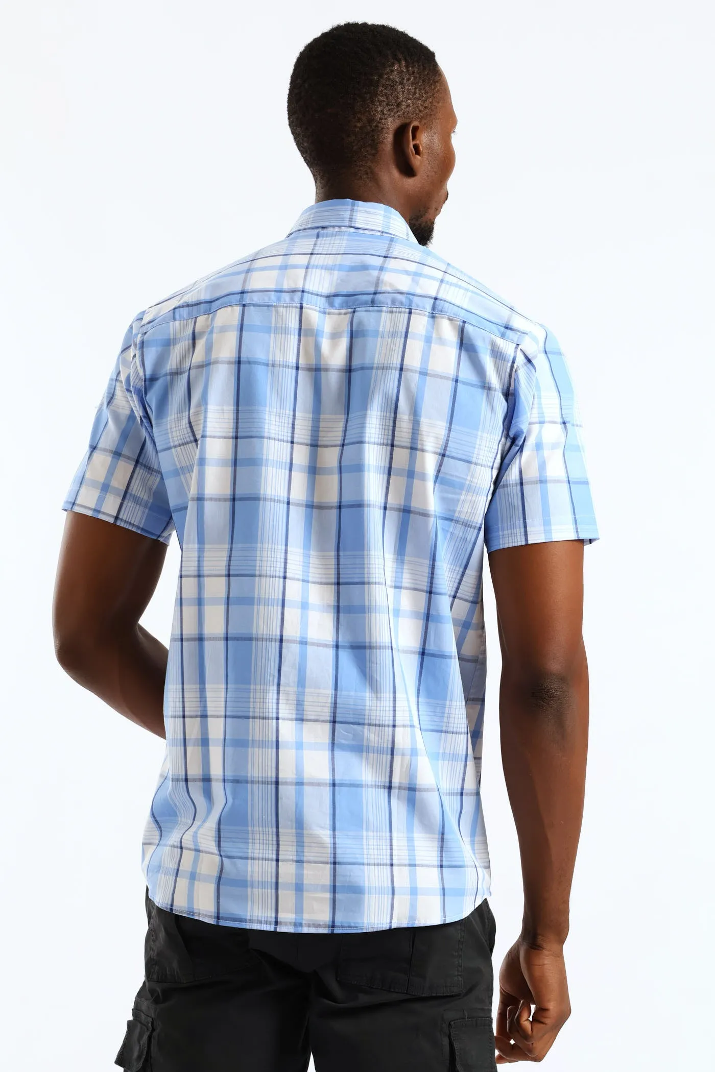Check Button Down Shirt - Light Blue/White sold by Edgars product image thumbnail 5