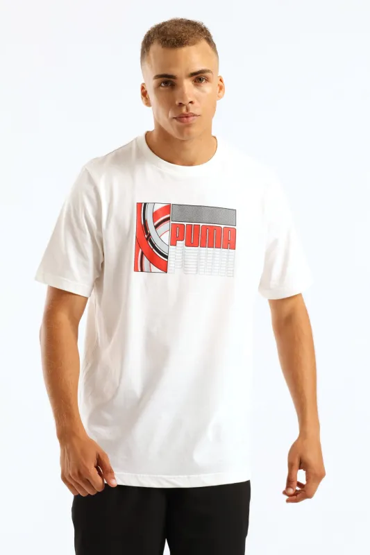 Graphic Motorsport Tee - White sold by Edgars