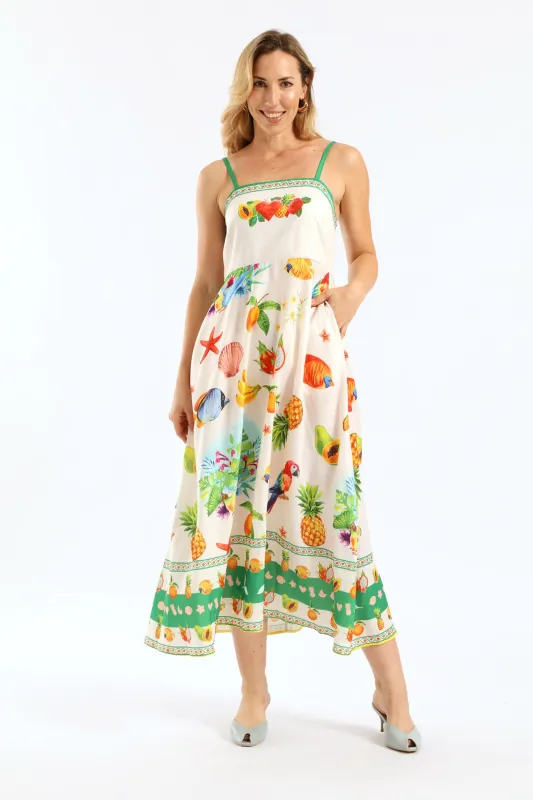 Strappy Boobtube A-Line Floral Maxi Dress - Multi sold by Edgars