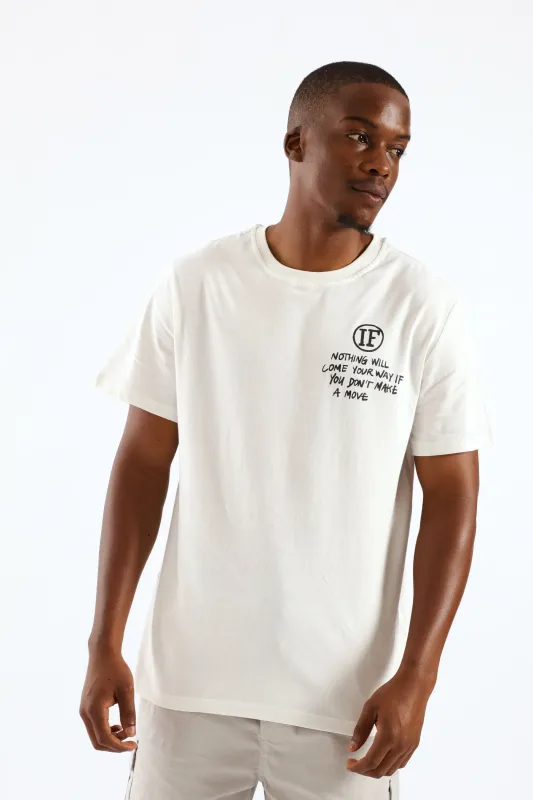 Front & Back Printed Tee - Off White sold by Edgars