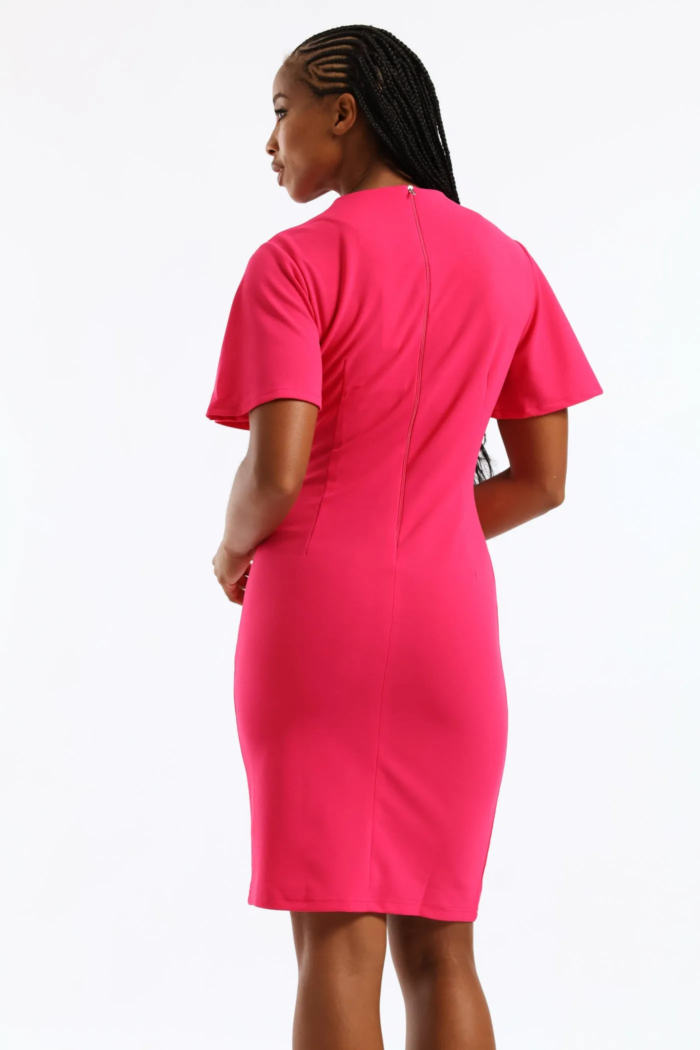Flutter Sleeve Bodycon Dress - Magenta sold by Edgars product image thumbnail 4