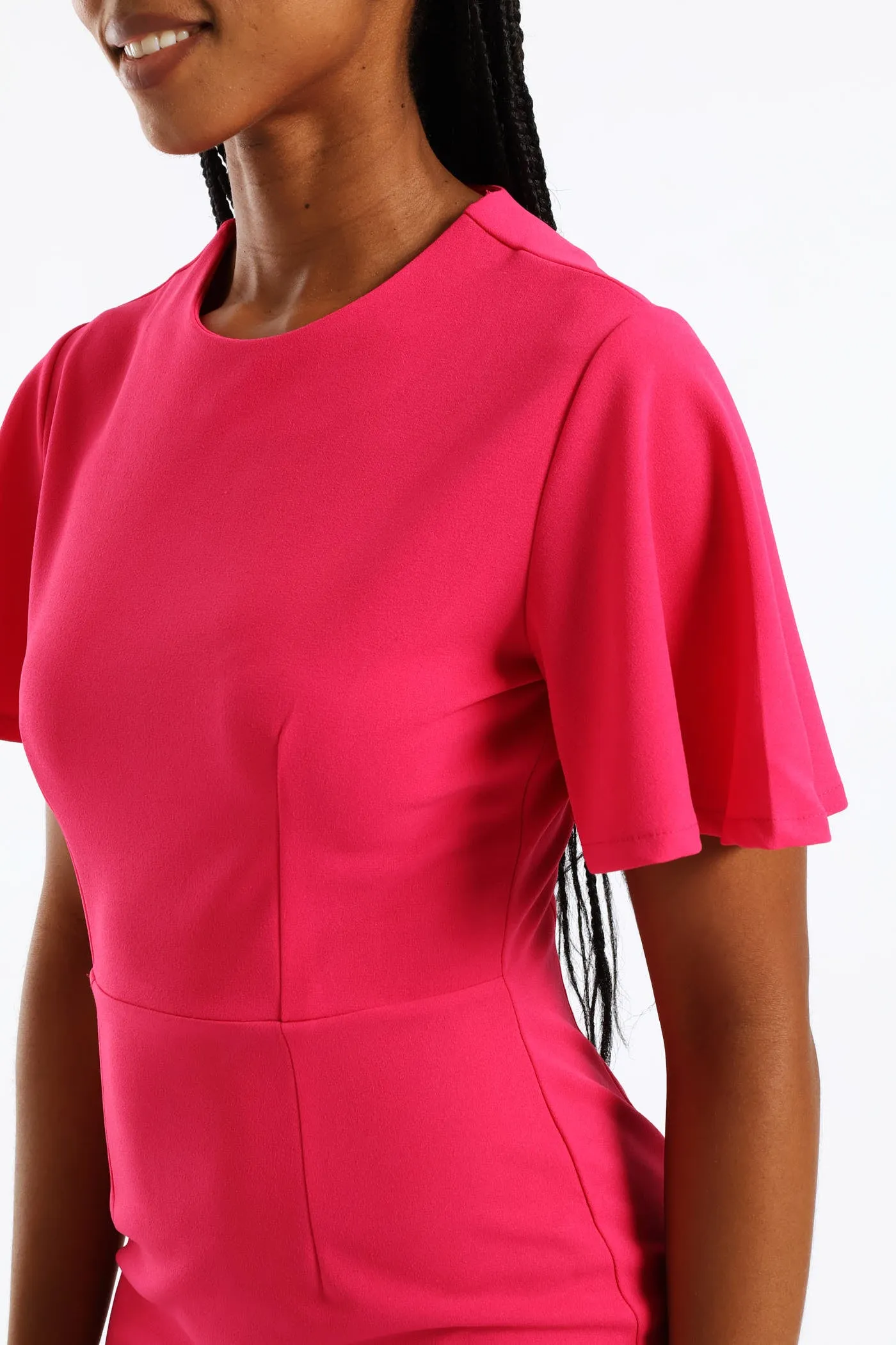 Flutter Sleeve Bodycon Dress - Magenta sold by Edgars product image thumbnail 2