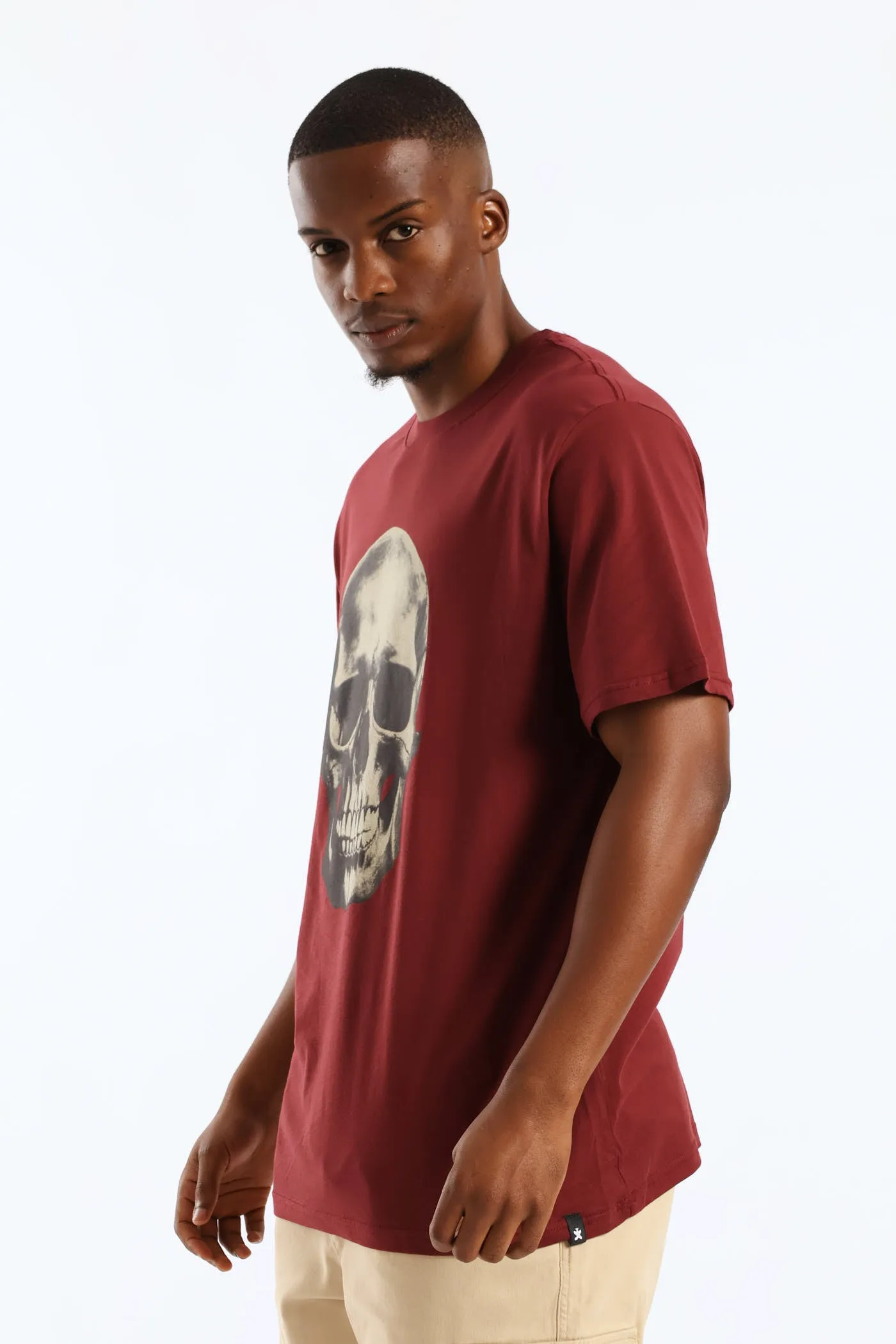 Skull Front Print Tee - Burgundy sold by Edgars product image thumbnail 3
