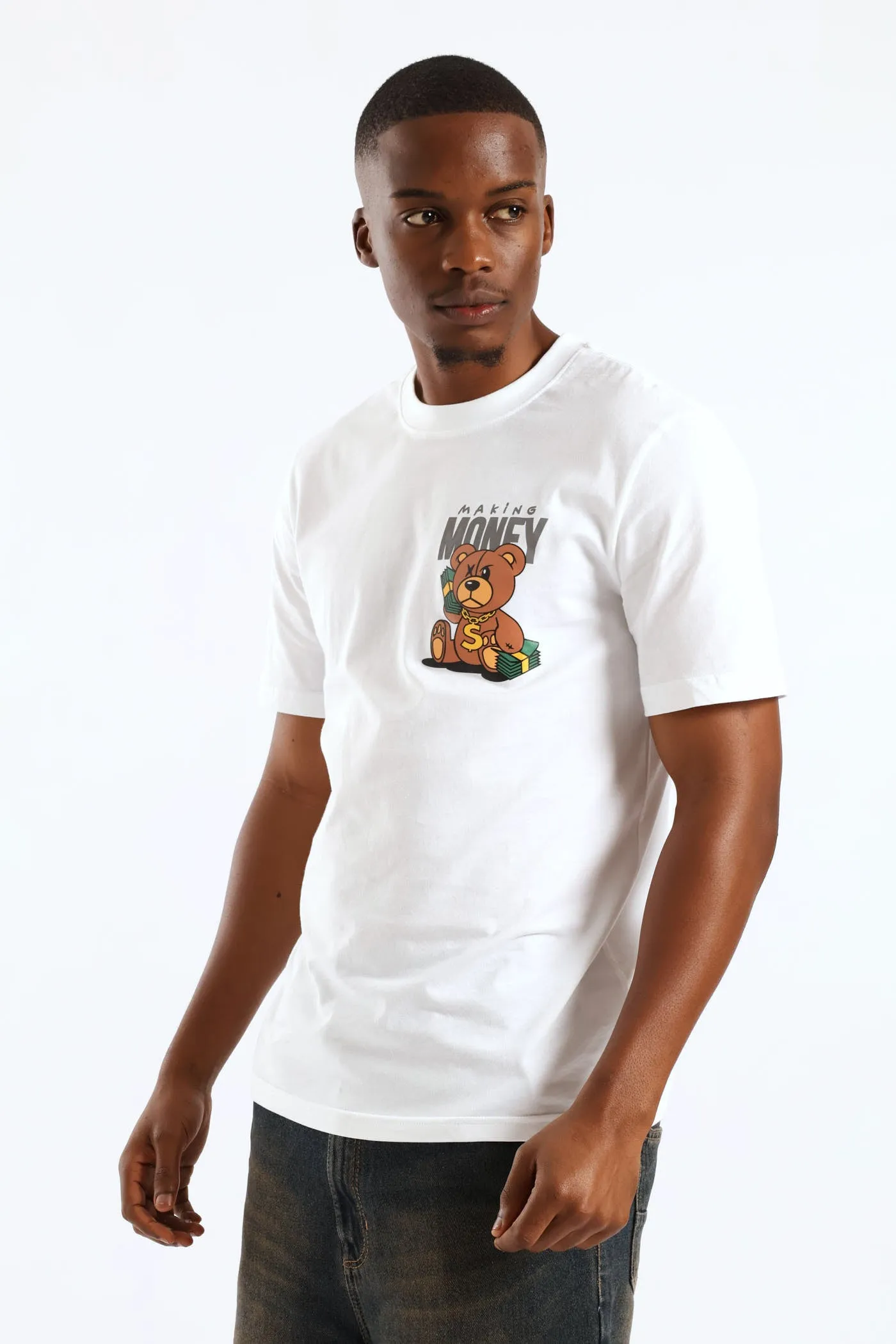 Money Teddy Front Print Tee - White sold by Edgars product image thumbnail 4