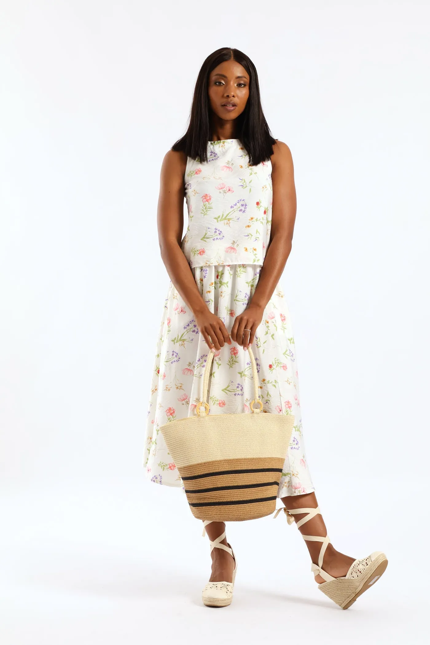 Stripe Straw Bag - Cream sold by Edgars product image thumbnail 5