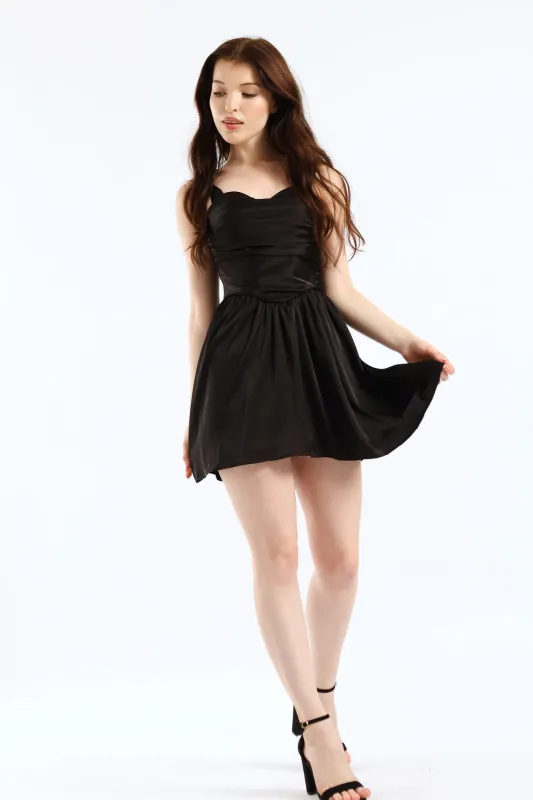 Sleeveless Fit & Flare Mini Dress - Black sold by Edgars
