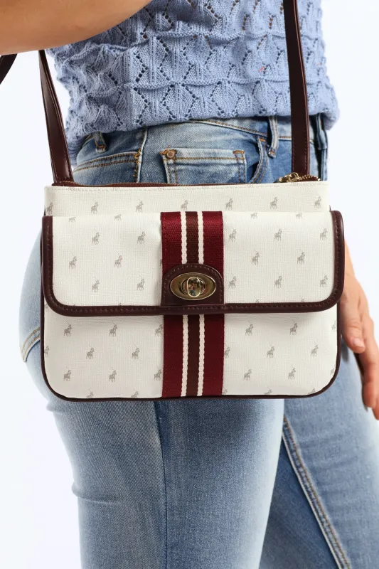 Oxford Double Pocket Sling Bag - Grey sold by Edgars