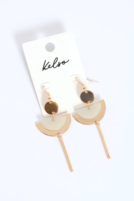 Resin Gold Drop Earrings - Gold made by Edgars