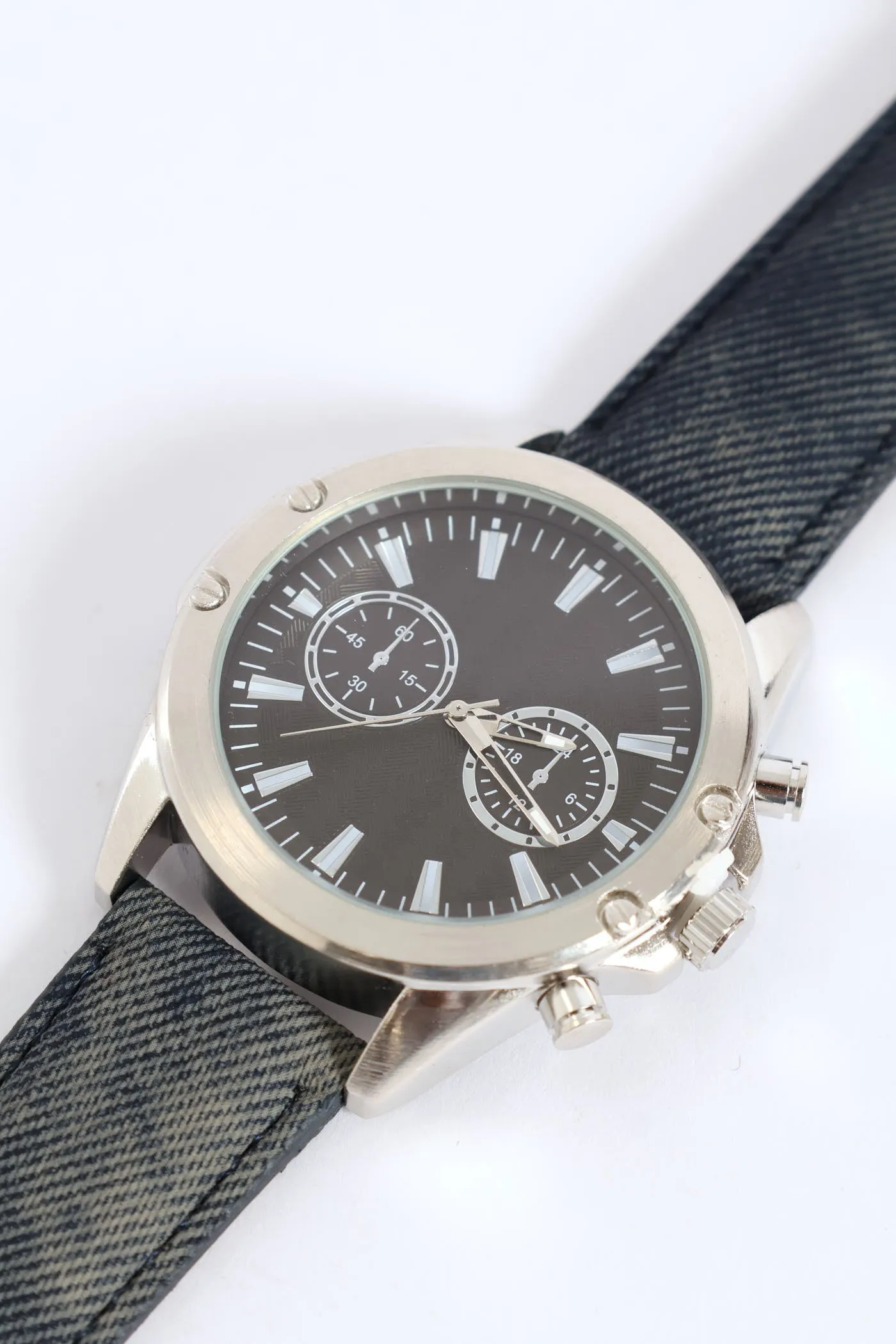 Analogue Denim Look Watch - Black sold by Edgars product image thumbnail 2