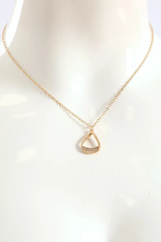 Diamante Pendant Necklace - Gold sold by Edgars