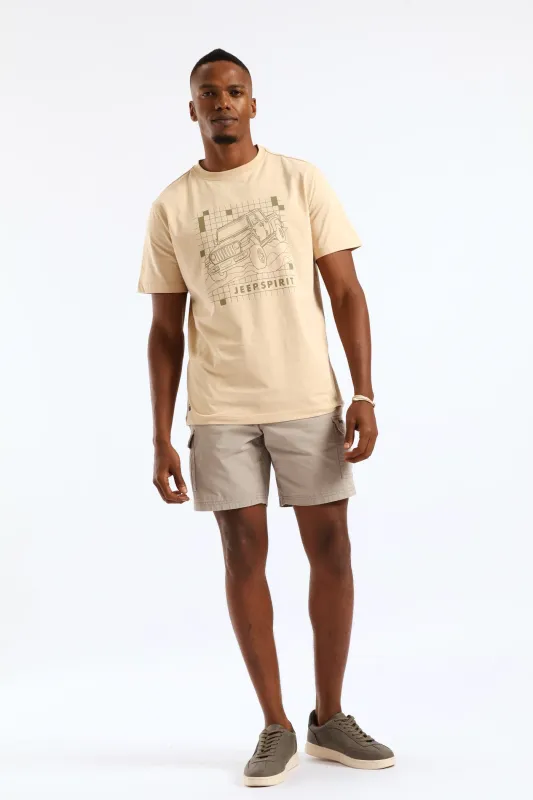 Fashion Car Graphic Tee - Khaki sold by Edgars