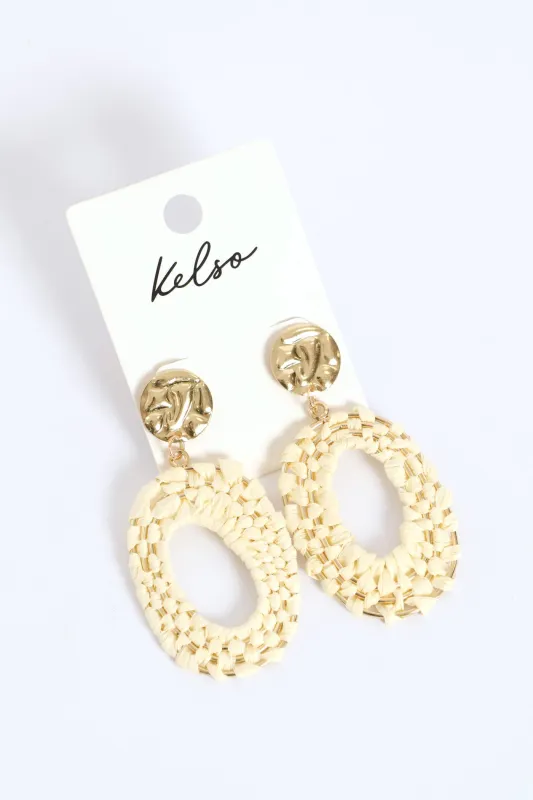 Straw Drop Earring - Gold sold by Edgars