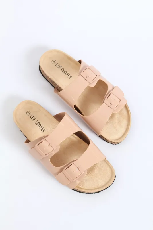 2 Strap Footbed Sandal - Beige sold by Edgars