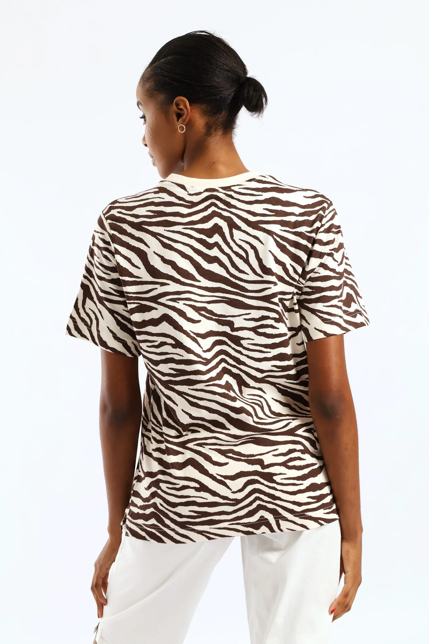 Zebra Print Boxy Tee - Dark Chocolate sold by Edgars product image thumbnail 3