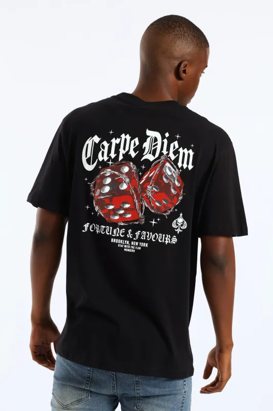 Black Dice Front & Back Tee - Black sold by Edgars