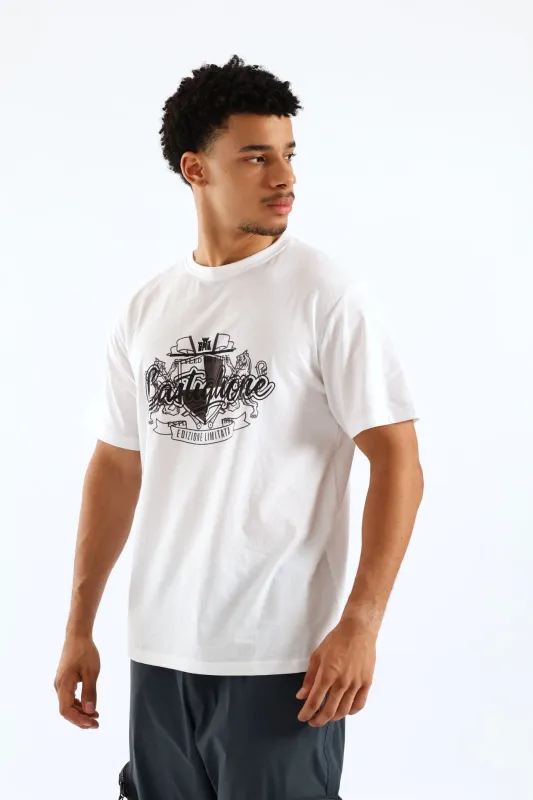 Cast Basic Print Tee - White sold by Edgars
