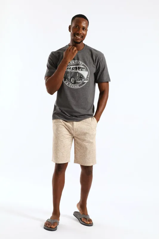 Tropical Bamboo Chino Short - Stone sold by Edgars