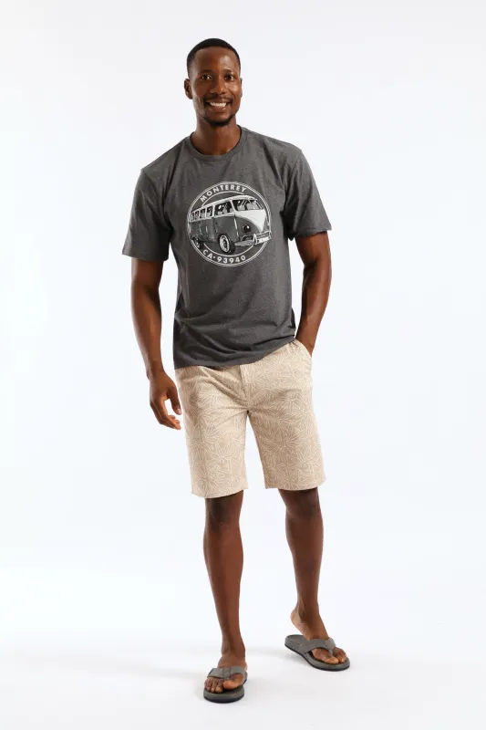 Monterey Camper Van Tee - Charcoal Melange sold by Edgars