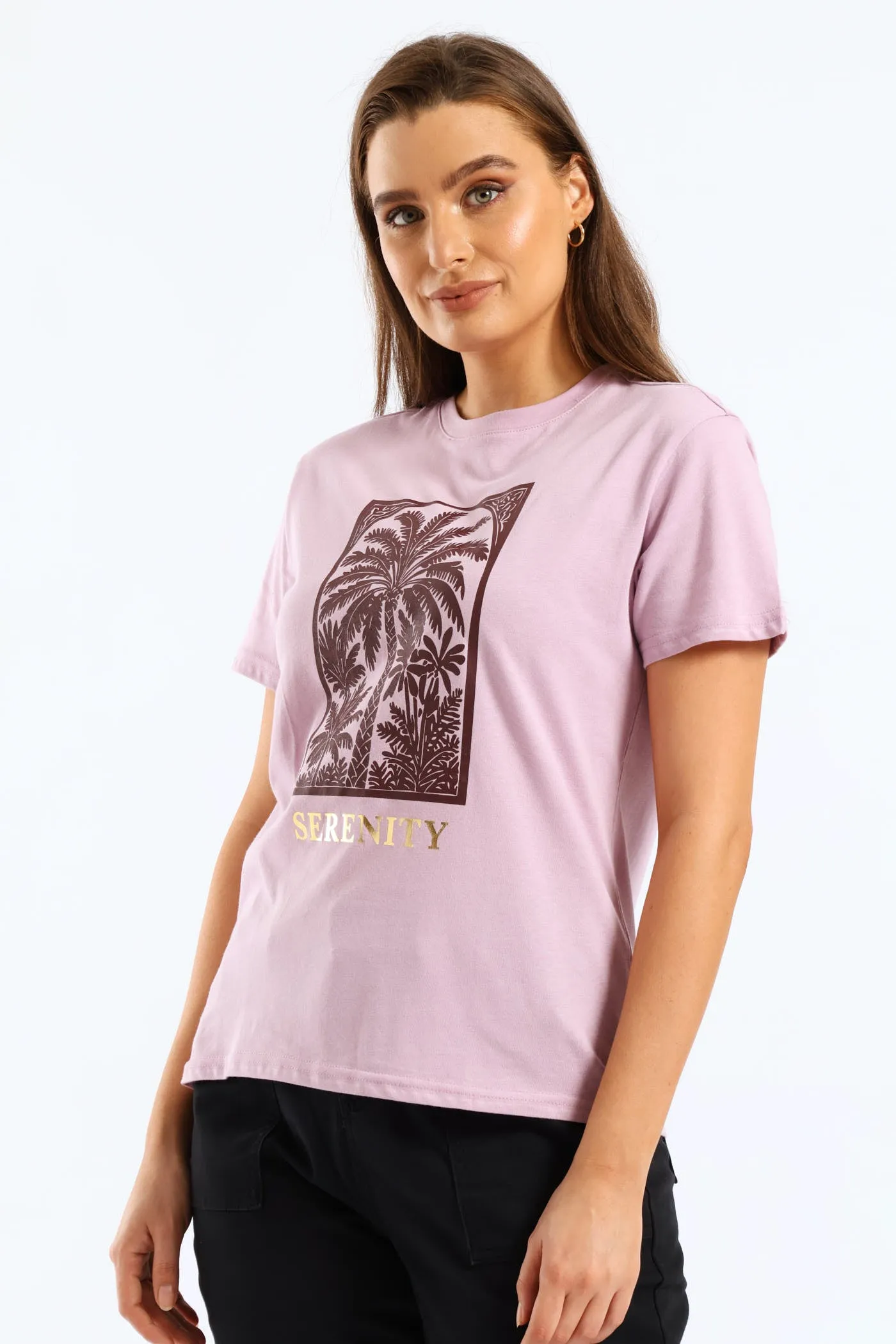Serenity Palm Foil Tee - Lavender sold by Edgars product image thumbnail 3