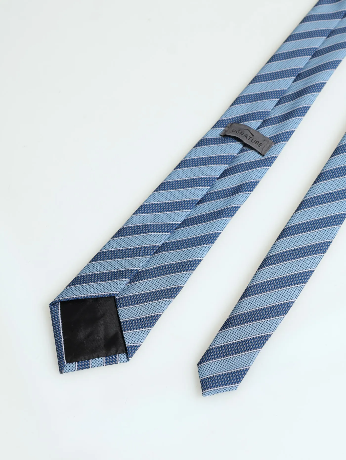 Stripe Fashion Tie - Navy/Grey sold by Edgars product image thumbnail 2