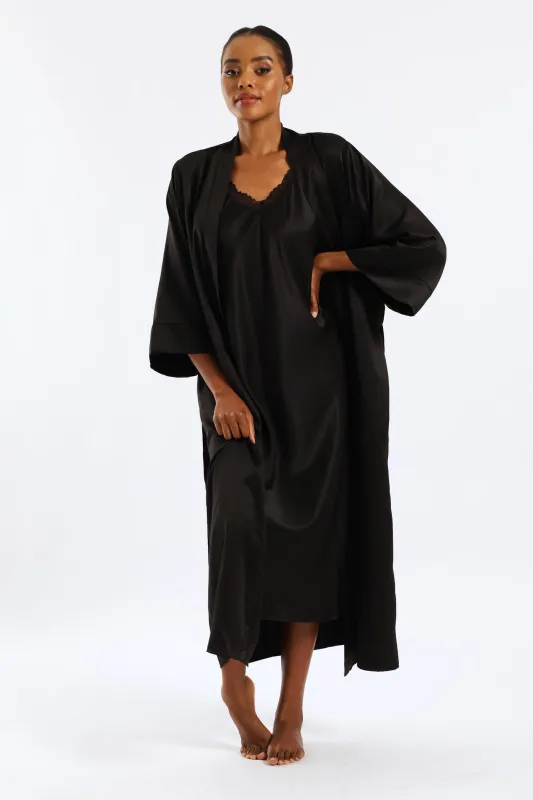 Long Length Gown & Chemise - Black sold by Edgars