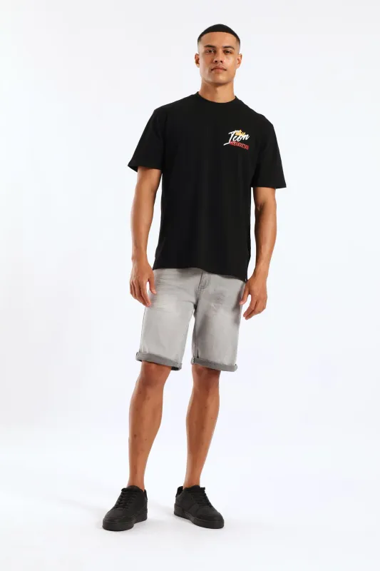 Denim Shorts - Light Grey sold by Edgars