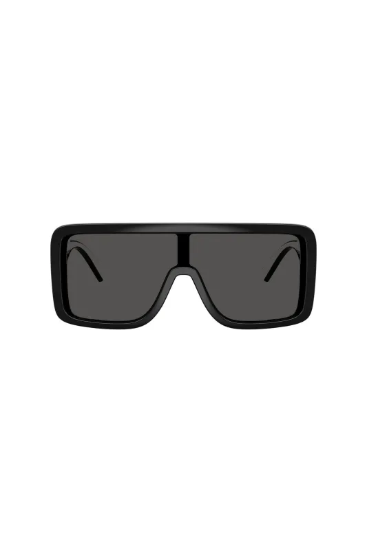 Large Shield Frame Sport Sunglasses - Black made by Edgars