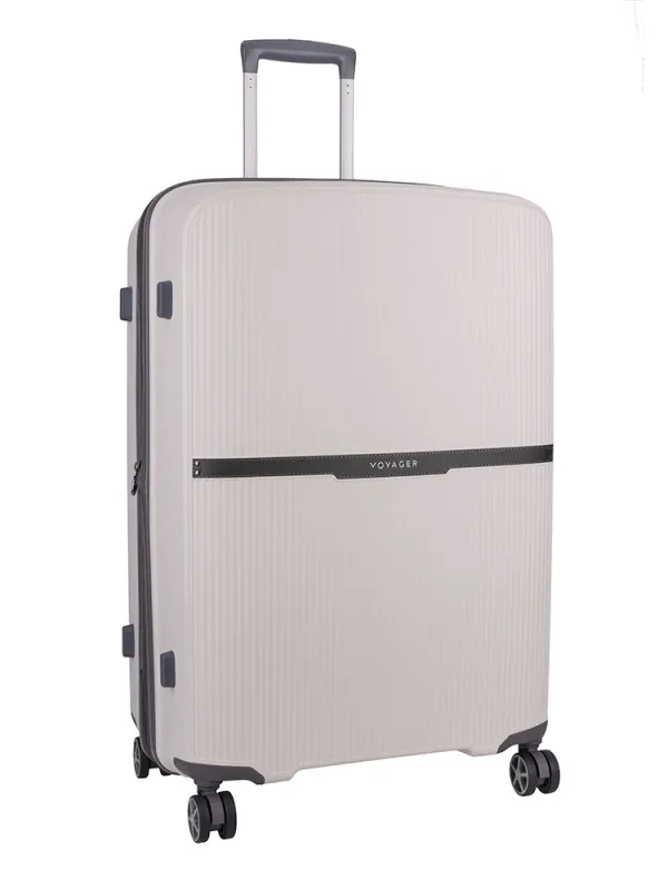 Traveler Large Trolley Case - White/Grey sold by Edgars