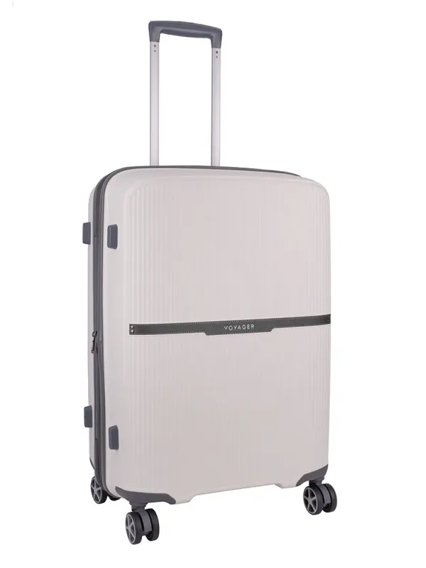Traveler Medium Trolley Case - White/Grey sold by Edgars