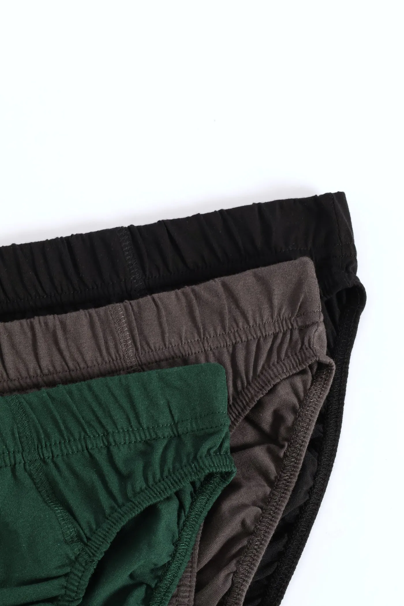3 Pack Plain Mini Briefs - Charcoal/Black/Green sold by Edgars product image thumbnail 2