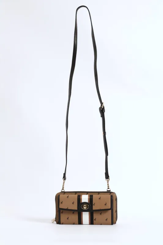 Oxford Phone Sling Bag - Camel sold by Edgars