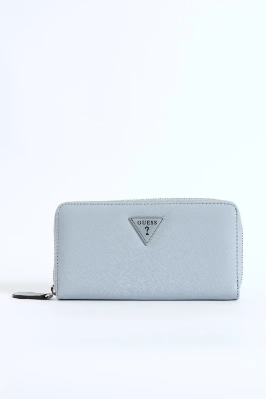 Viviette Medium Zip Around Purse - Blue sold by Edgars