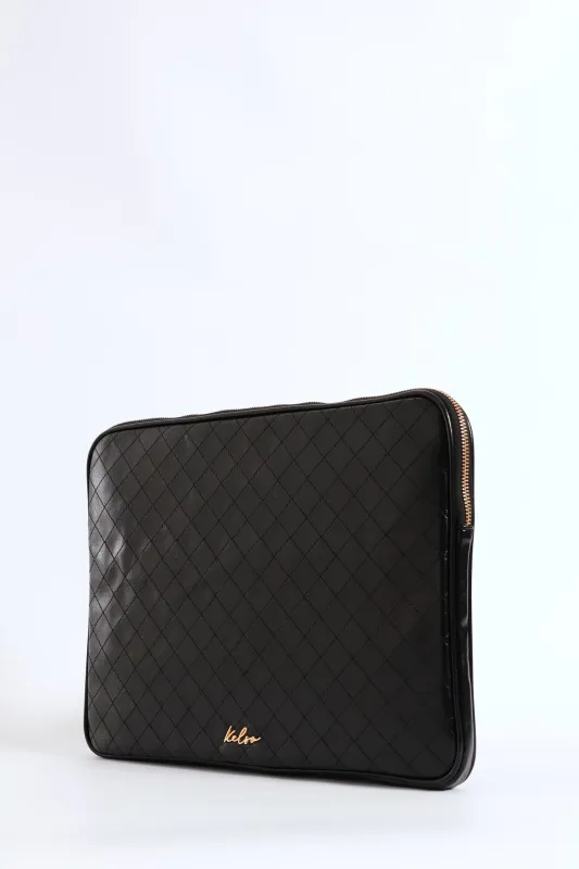 15' Topstitch Laptop Sleeve - Black sold by Edgars