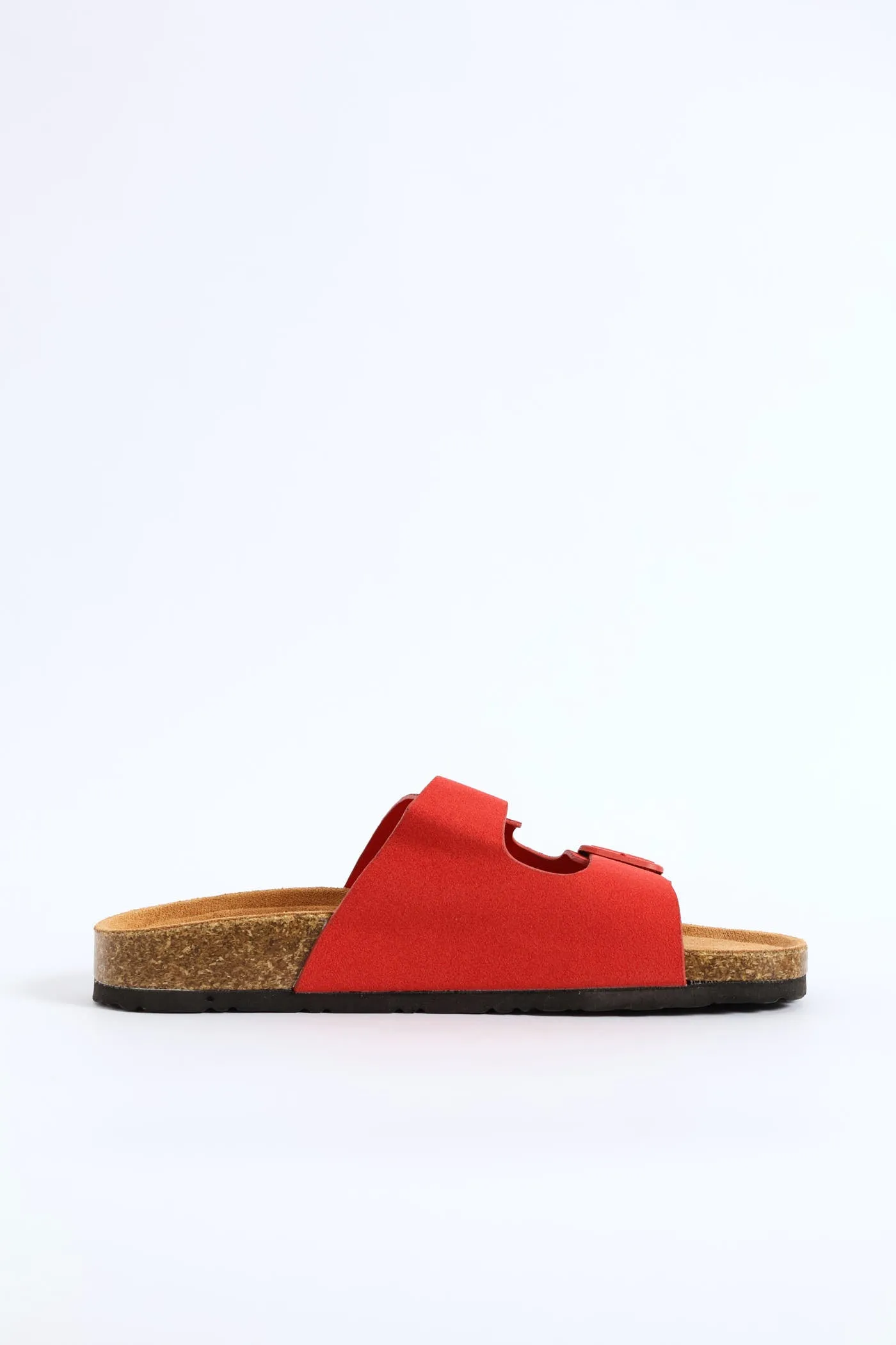 Double Band Slide Sandal With Monotone Buckles - Red sold by Edgars product image thumbnail 3