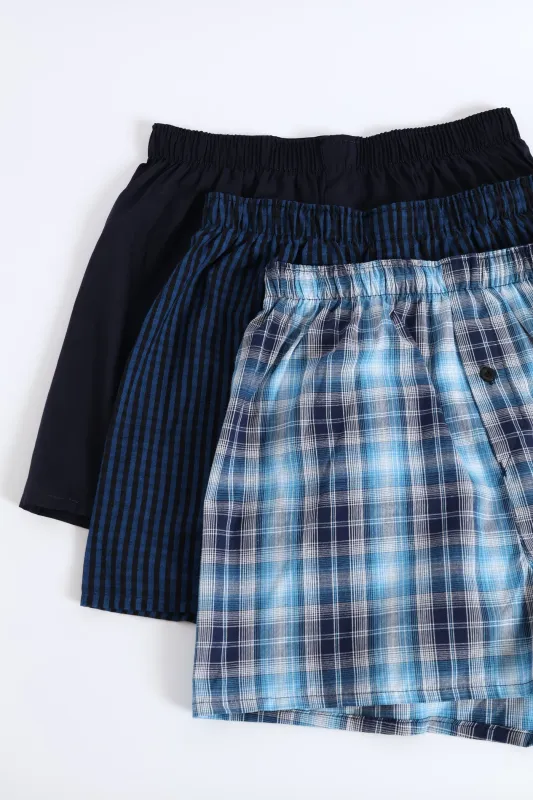 3 Pack Value Boxers - Blue sold by Edgars