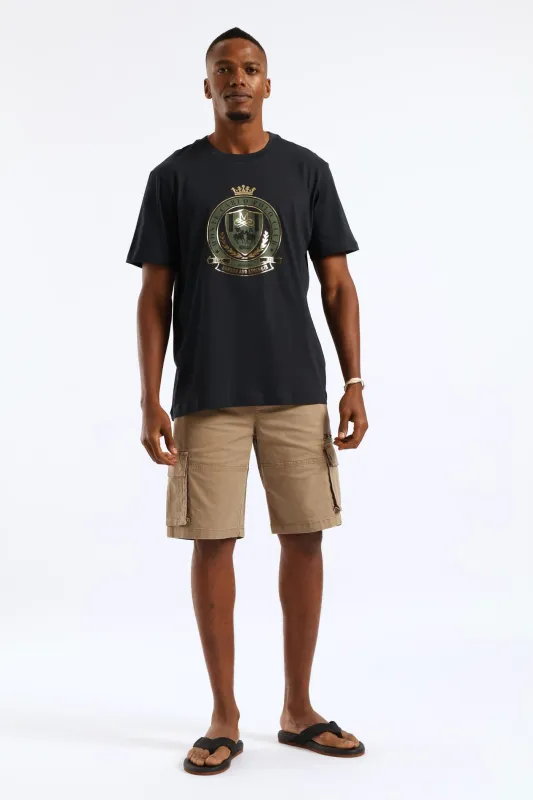 Monte Carlo Polo Club Metallic Tee - Navy sold by Edgars