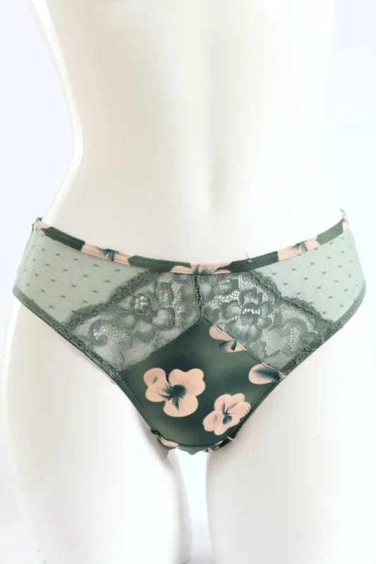 2 Pack Printed Bikini Panties - Sage/Pink sold by Edgars