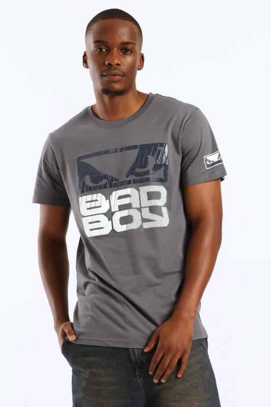 Stripe Logo Tee - Charcoal sold by Edgars