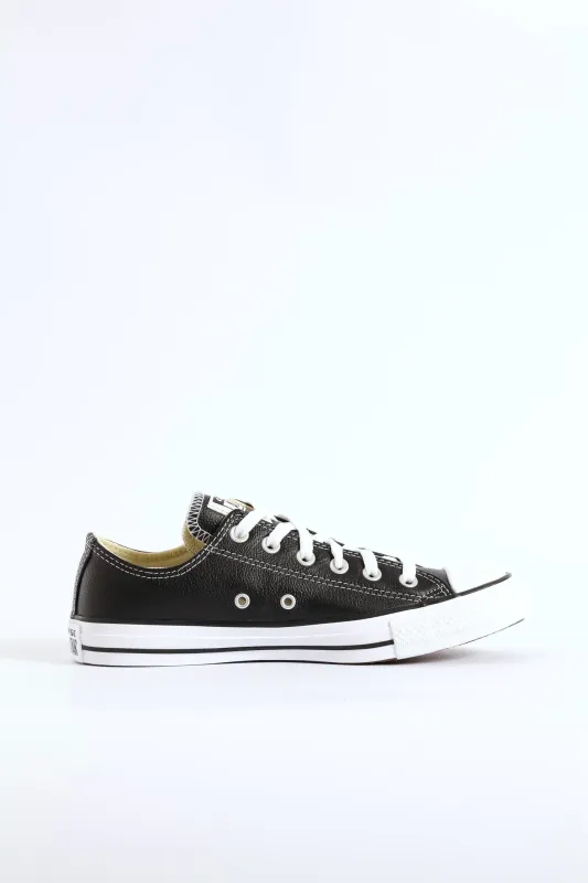 All Star Leather Lo Sneaker - Black sold by Edgars