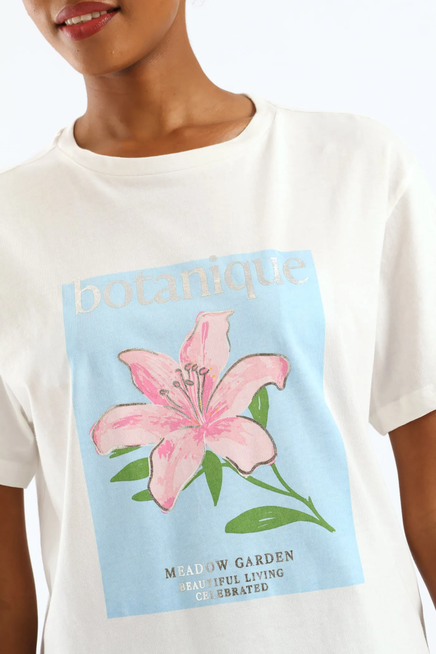Botanique Floral Tee - Cream sold by Edgars product image thumbnail 2