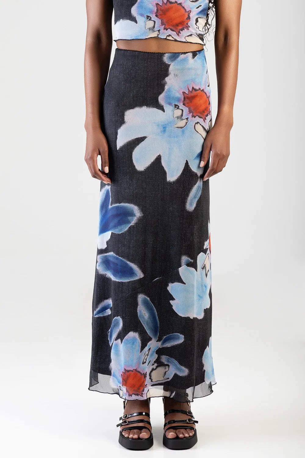 See The Sunrise Maxi Skirt - Black/Blue sold by Edgars product image thumbnail 2