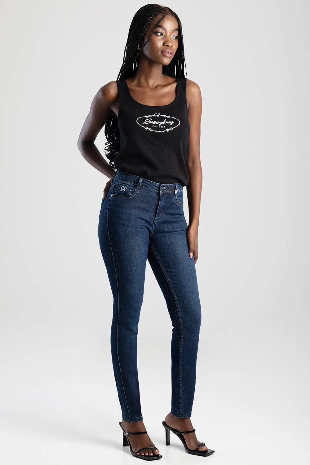 Mid Waist Skinny With Back Profile - Dark Wash sold by Edgars product image thumbnail 5