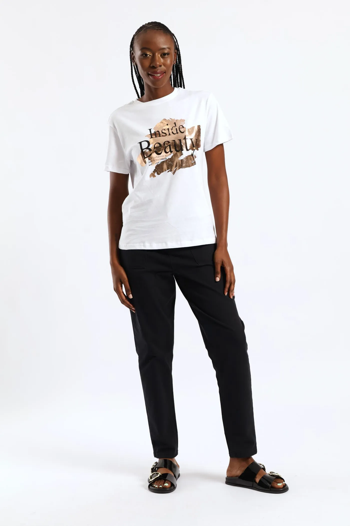 Inside Beauty Foil Tee - White sold by Edgars product image thumbnail 3
