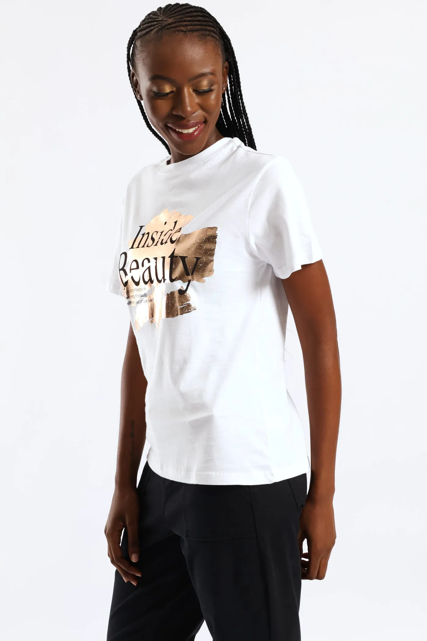Inside Beauty Foil Tee - White sold by Edgars product image thumbnail 4