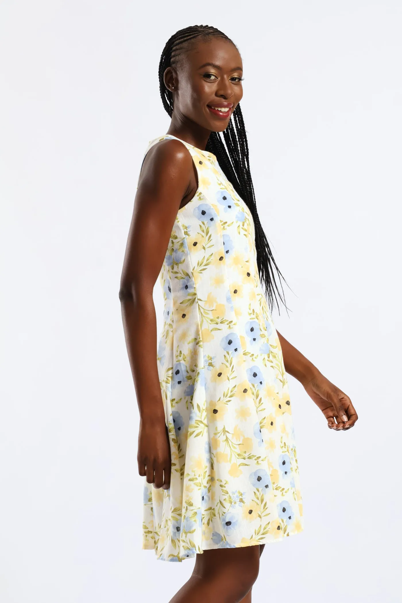 Panelled Floral Skater Dress - Lilac sold by Edgars product image thumbnail 5