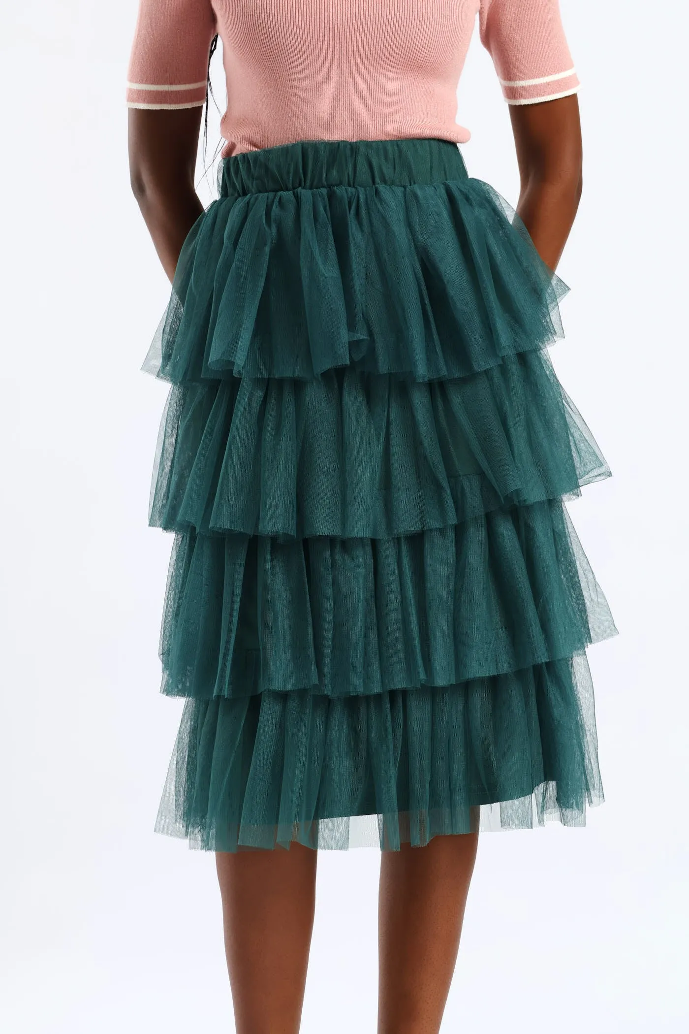 Rara Tiered Midi Skirt - Emerald sold by Edgars product image thumbnail 3