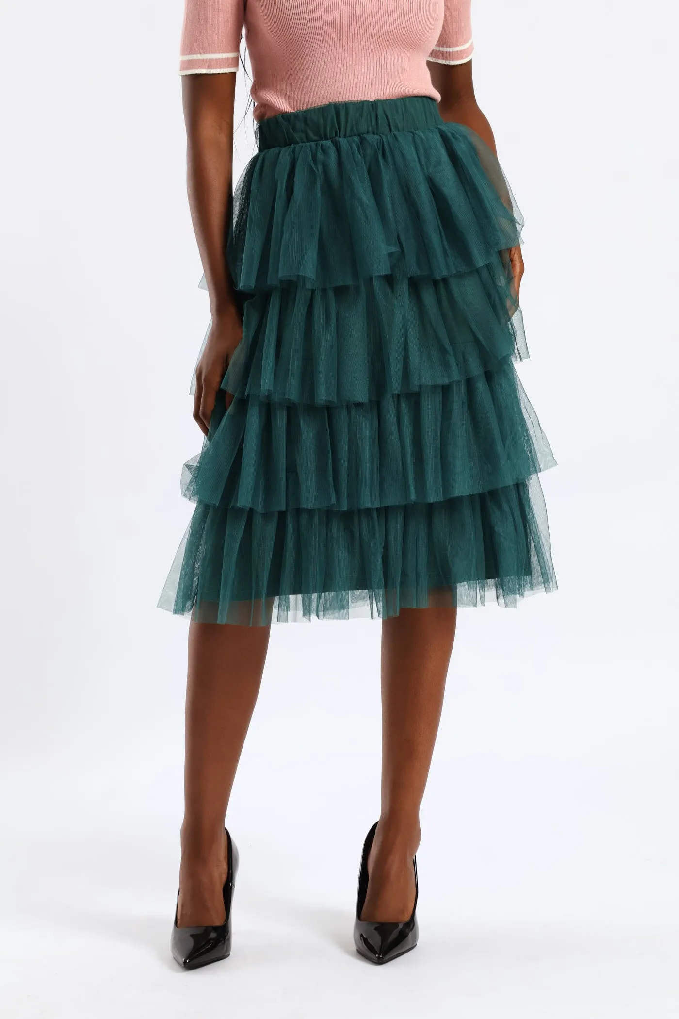 Rara Tiered Midi Skirt - Emerald sold by Edgars product image thumbnail 5